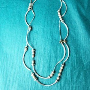 2/15$ Lizzy james metal and cord necklace